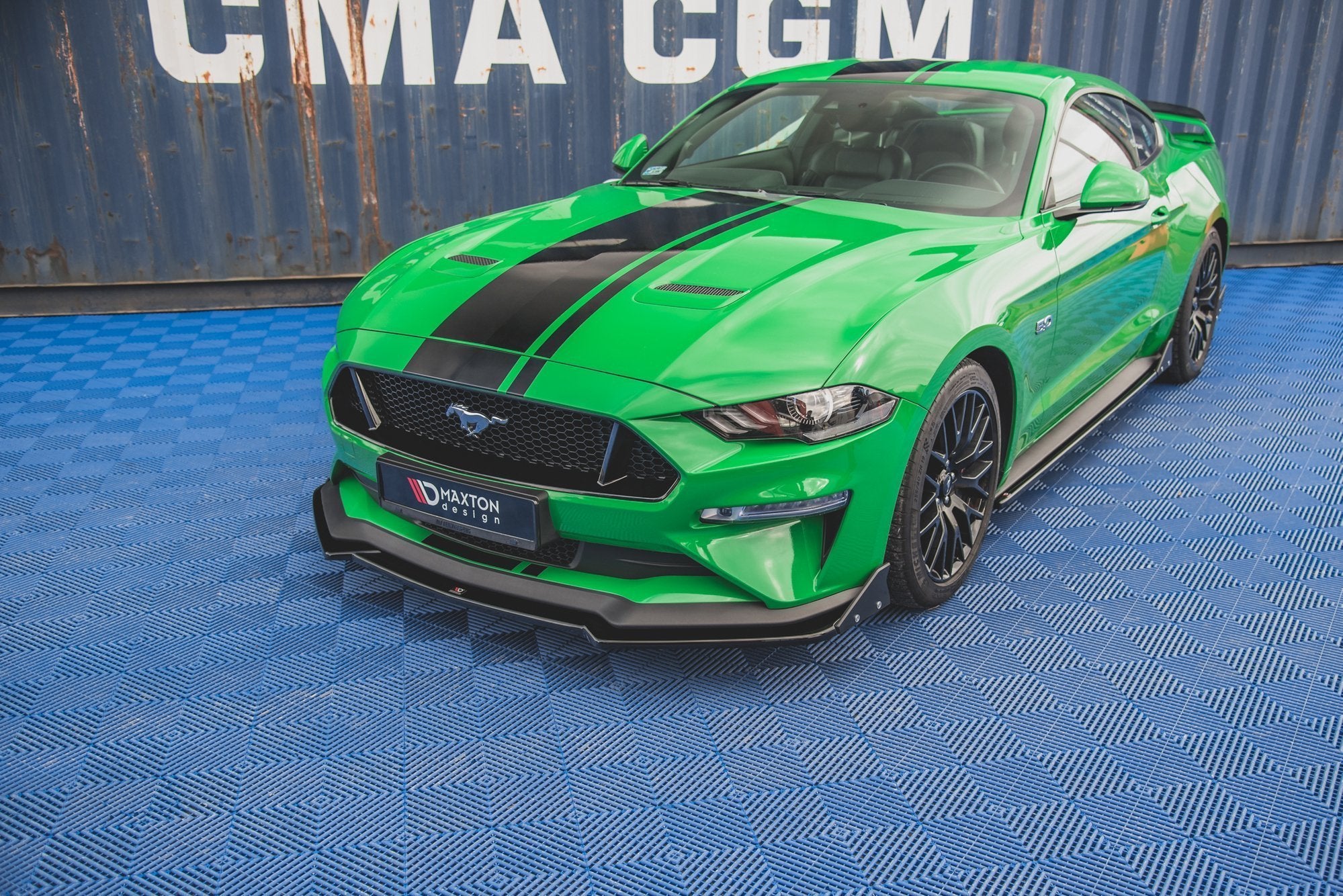 Splitter Arrière Maxton Design Pour Ford Mustang GT Mk6 Facelift - Noir Brillant - Neuf