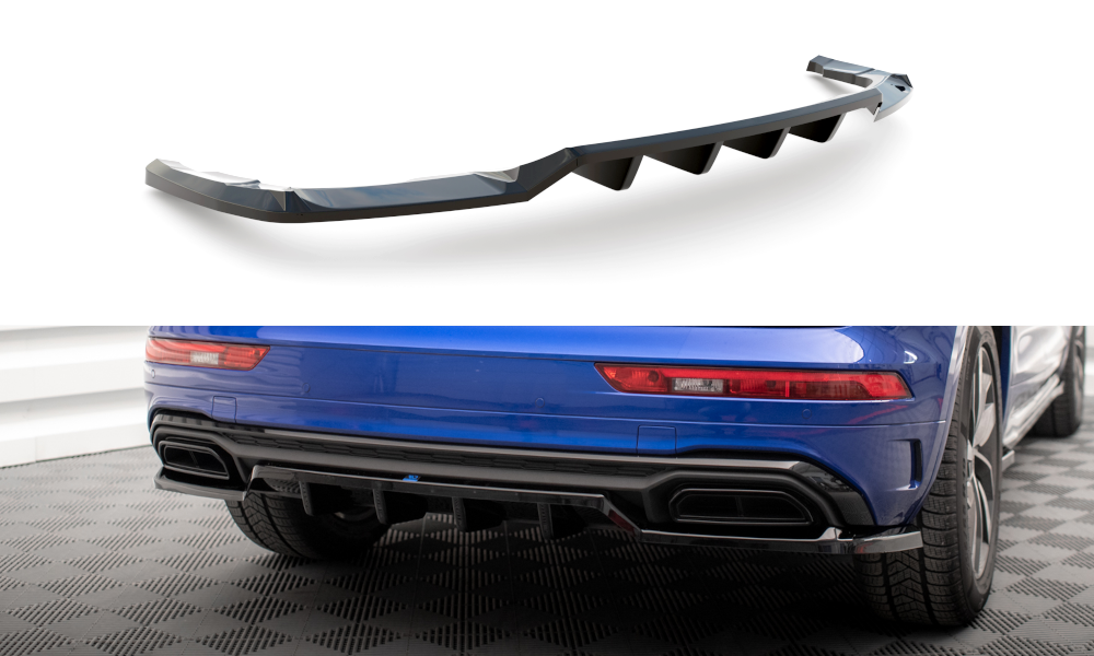 Central Rear Splitter (with vertical bars) Audi A4 S-Line B9 Facelift