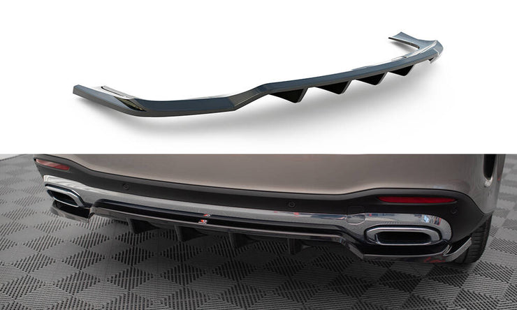 CENTRAL REAR SPLITTER (WITH VERTICAL BARS) MERCEDES-BENZ GLE SUV AMG-LINE W167