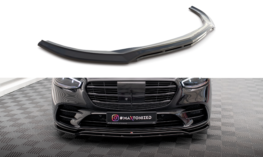 BRIEFING ブラック サンバイザー Mercedes-Benz FRONT SPLITTER MERCEDES-BENZ S AMG-LINE W223 – Maxton Design USA