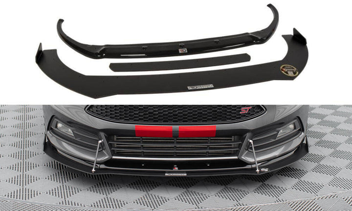 HYBRID FRONT SPLITTER V.2 FORD FOCUS ST MK3 FL
