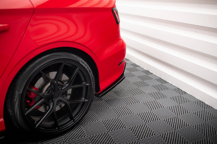 REAR SIDE SPLITTERS AUDI S3 SEDAN 8V (set for Maxton valance)