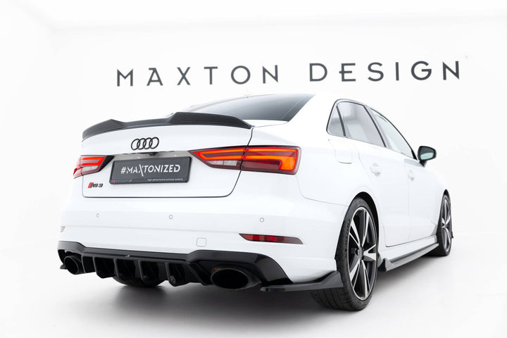 Rear Side Splitters V.5 Audi RS3 Sedan 8V Facelift (set for Maxton valance V.2)