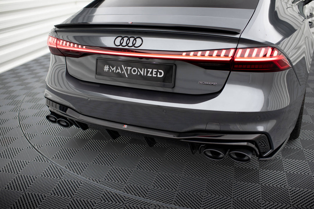 REAR VALANCE + EXHAUST ENDS IMITATION AUDI A7 C8 S-LINE