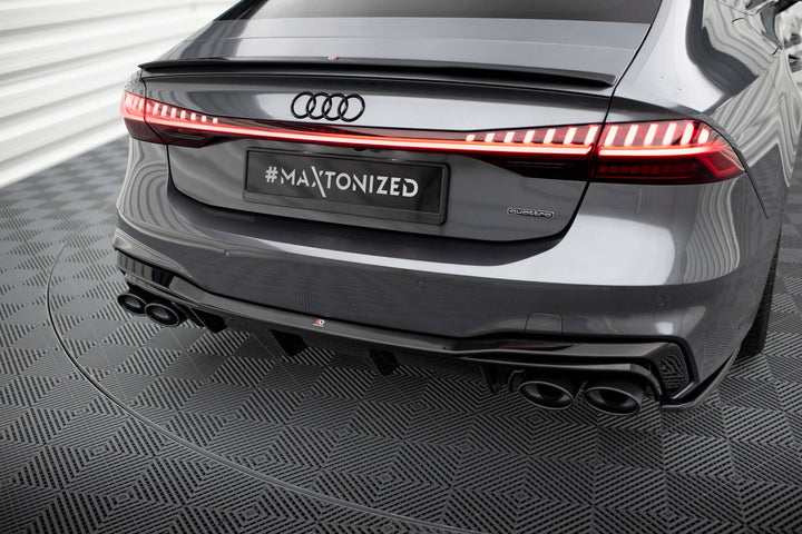 REAR VALANCE + EXHAUST ENDS IMITATION AUDI A7 C8 S-LINE