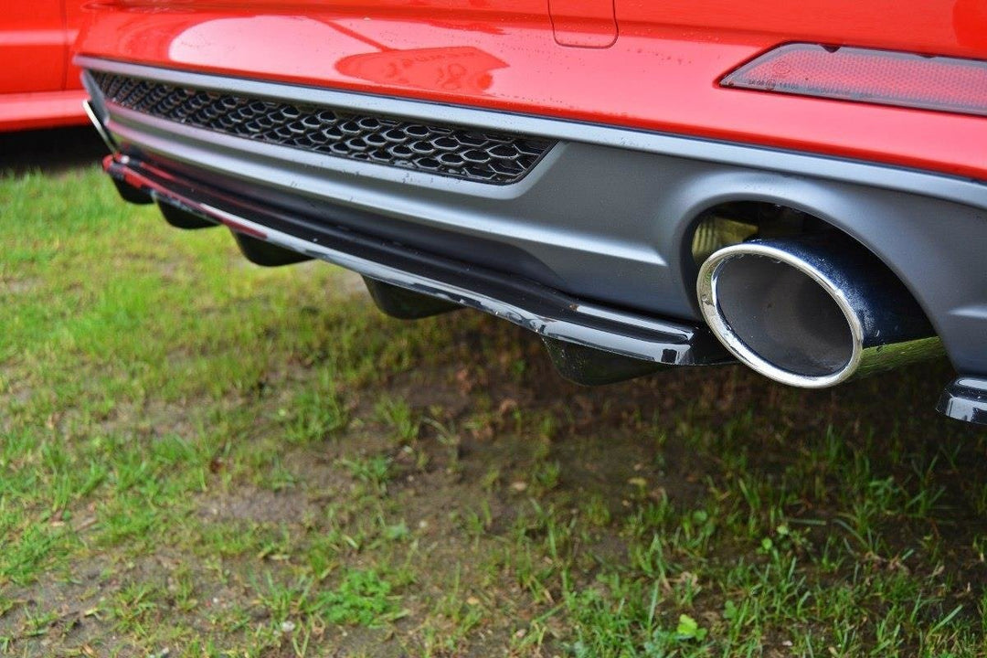 CENTRAL REAR SPLITTER AUDI A5 S-LINE F5 COUPE / SPORTBACK (WITH VERTICAL BARS)