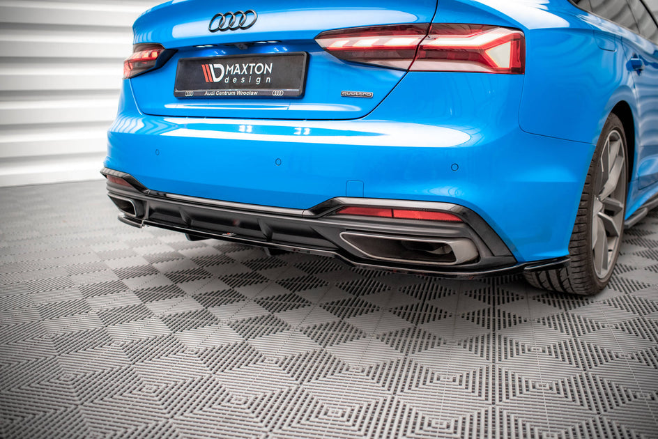 Central Rear Splitter Audi A5 S-Line F5 Coupe / Sportback (with vertical  bars)