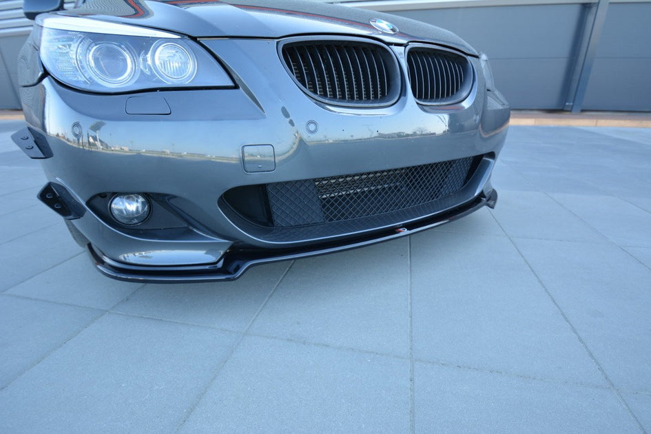 BMW E60 E61 Front Splitter M5 Style Bumper Lip Spoiler, Fits M5 Look, ABS  Plastic 
