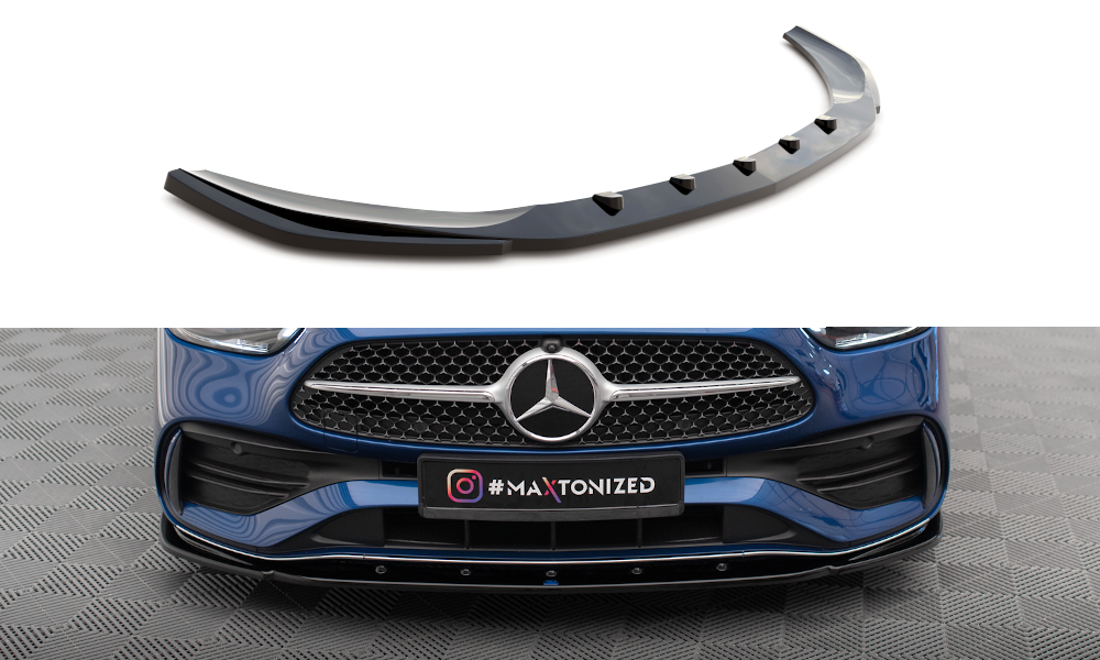 mercedes c class front lip Enhance Your C-Class: Mercedes-Benz W205 AMG Splitter focused performance appearance 3pcs Front Bumper Lip For