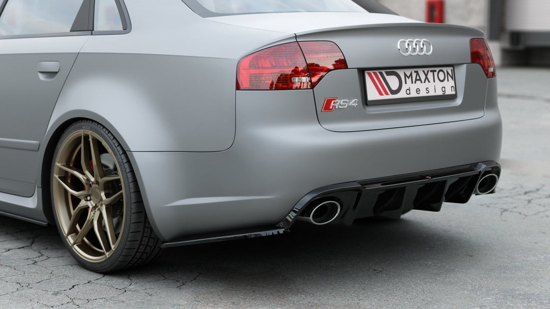 REAR SIDE SPLITTERS V.2 AUDI RS4 SEDAN B7 (set for Maxton valance)