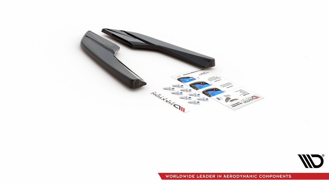 REAR SIDE SPLITTERS V.2 AUDI S3 SEDAN 8V FACELIFT (set for Maxton valance)