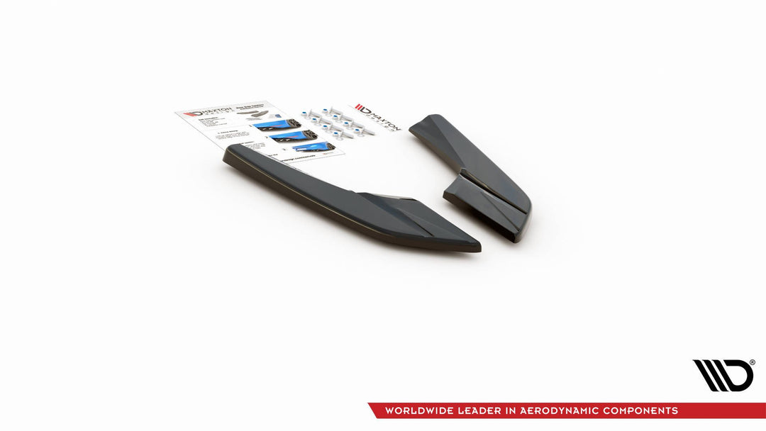 REAR SIDE SPLITTERS V.2 AUDI S3 SEDAN 8V FACELIFT (set for Maxton valance)