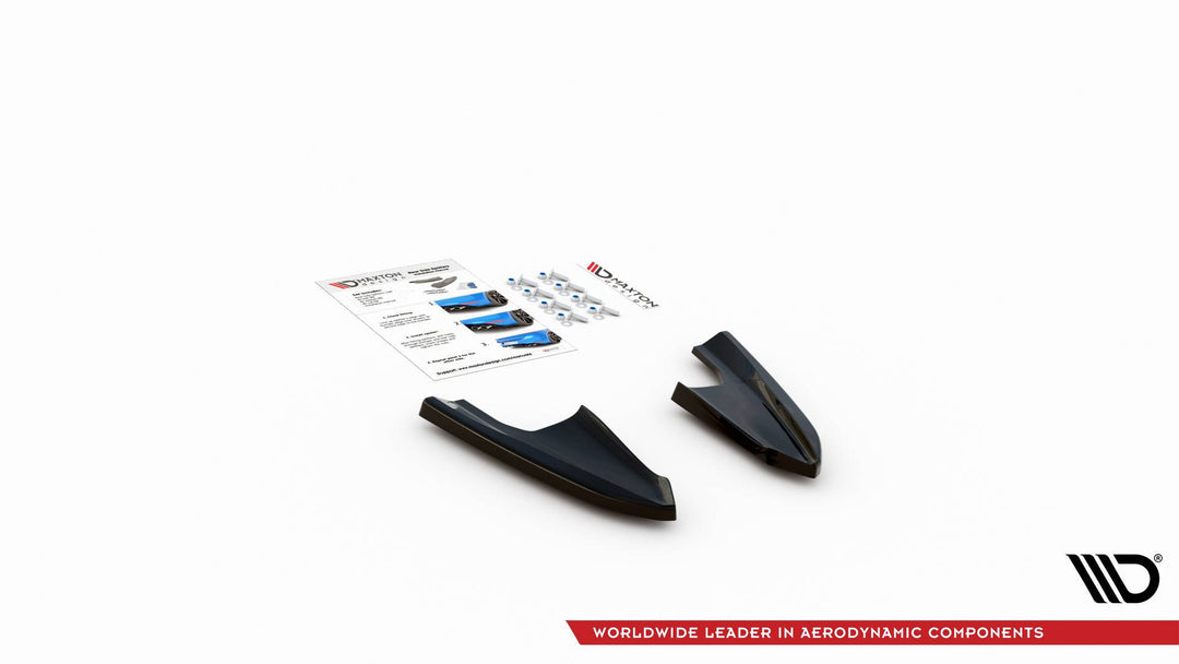 REAR SIDE SPLITTERS V.3 FOR VOLKSWAGEN GOLF R MK8 (SET FOR MAXTON VALANCE V1)
