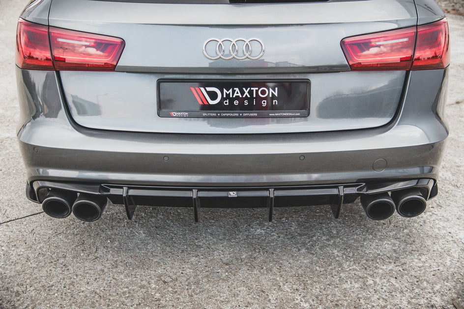 Audi A6 rear diffuser RS6 style C7 S-line 2016-2018 black edition