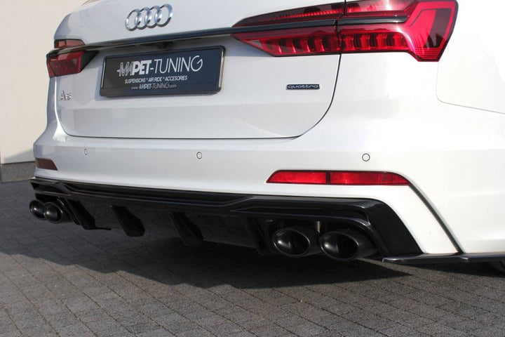 REAR VALANCE + EXHAUST ENDS IMITATION AUDI A6 C8 S-LINE