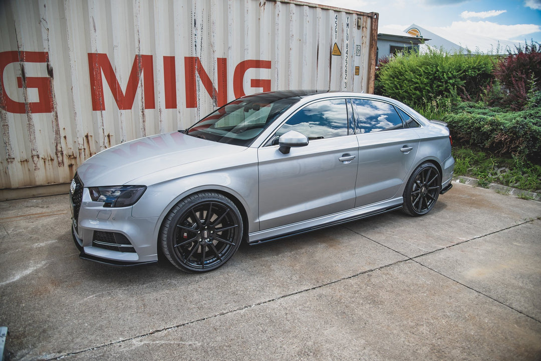 SIDE SKIRTS DIFFUSERS V.2 AUDI S3 / A3 S-LINE SEDAN 8V FACELIFT