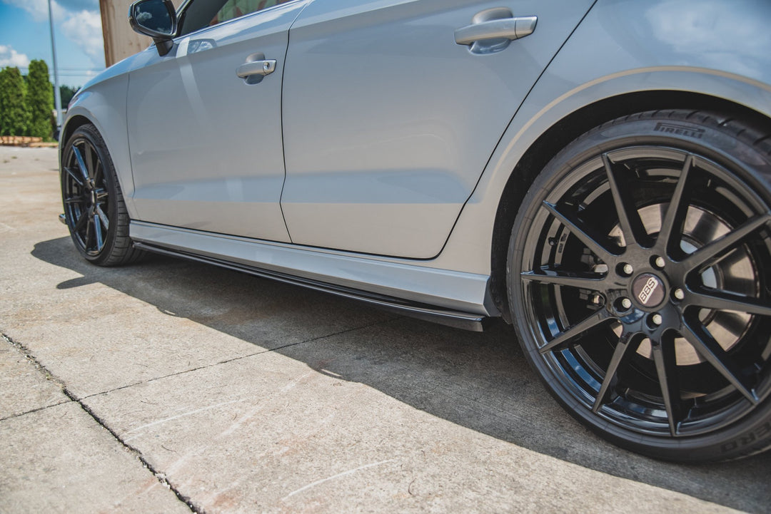 SIDE SKIRTS DIFFUSERS V.2 AUDI S3 / A3 S-LINE SEDAN 8V FACELIFT