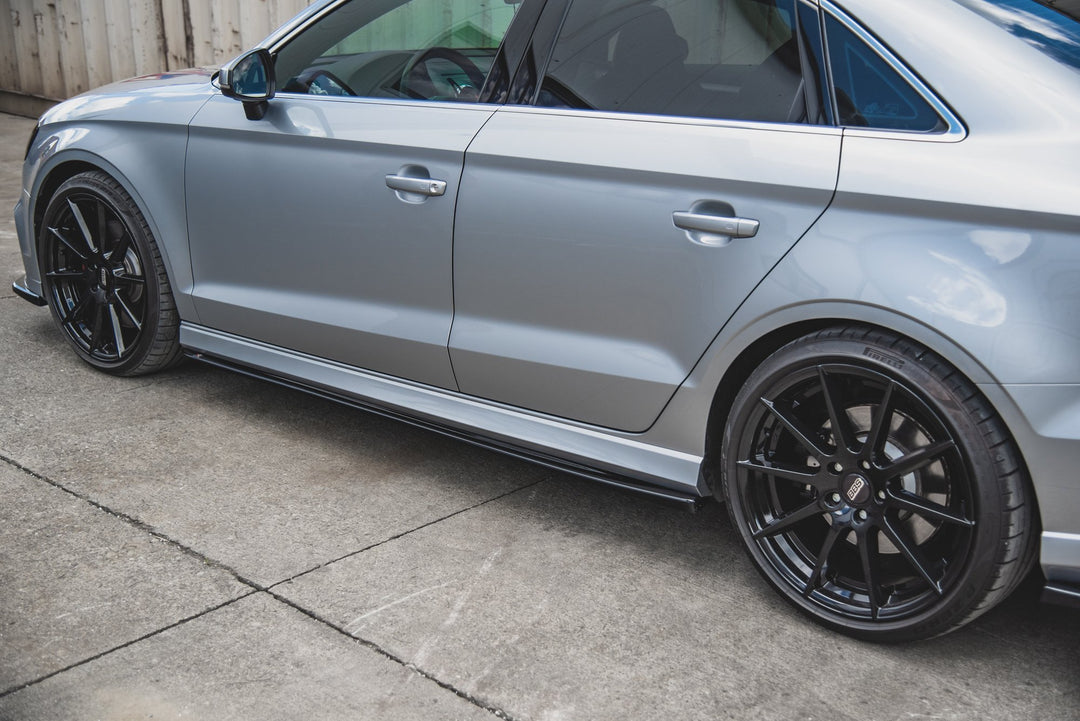 SIDE SKIRTS DIFFUSERS V.2 AUDI S3 / A3 S-LINE SEDAN 8V FACELIFT
