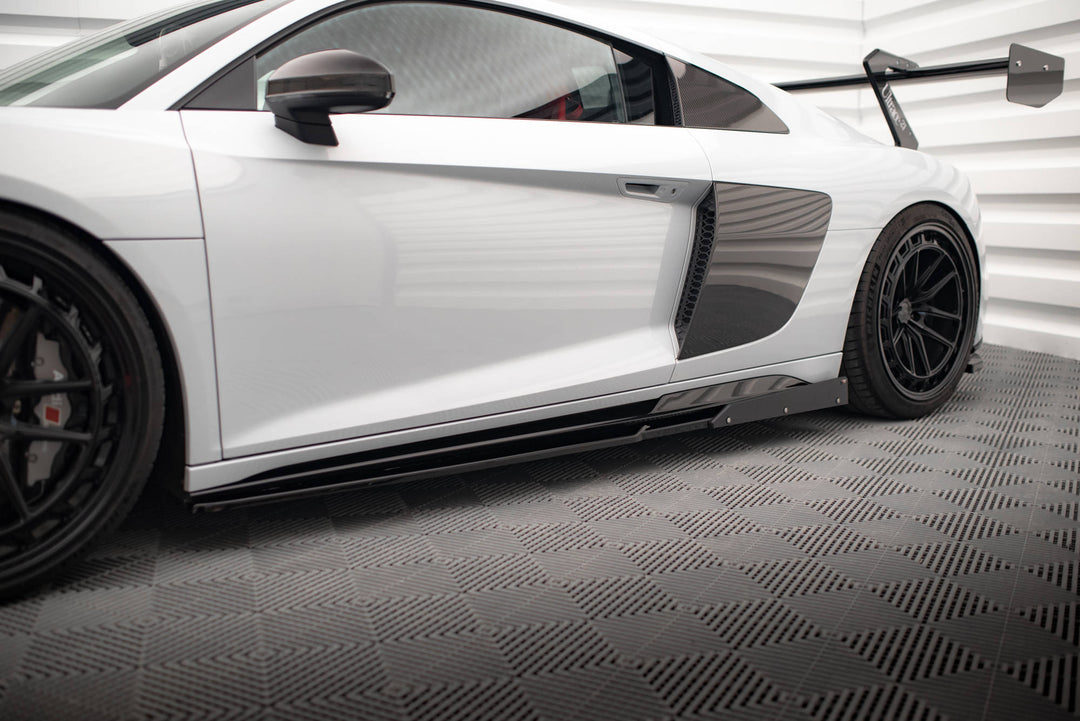 SIDE SKIRTS DIFFUSERS V.2+ FLAPS AUDI R8 MK2 FACELIFT