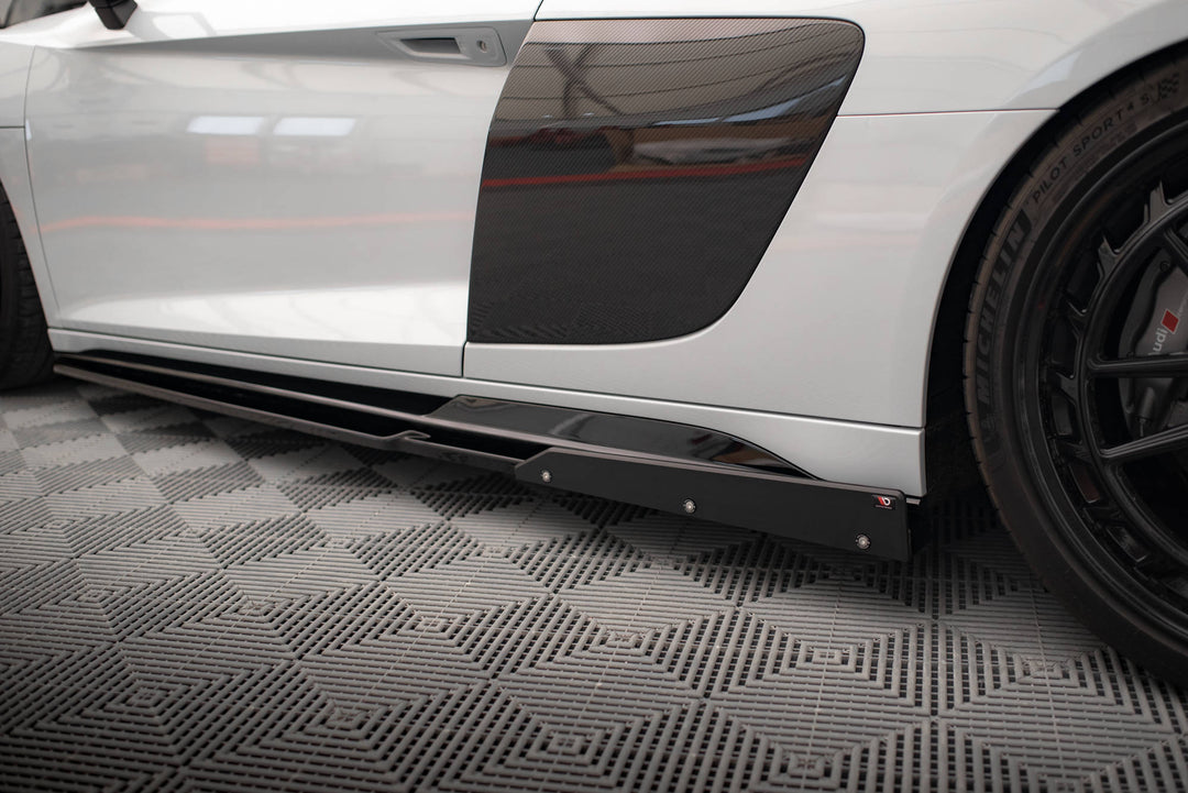 SIDE SKIRTS DIFFUSERS V.2+ FLAPS AUDI R8 MK2 FACELIFT