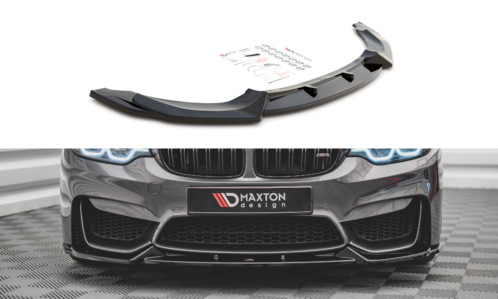 bmw f82 m4 mパフォーマンス フロントスプリッター FRONT SPLITTER BMW M4 F82 – Maxton Design USA