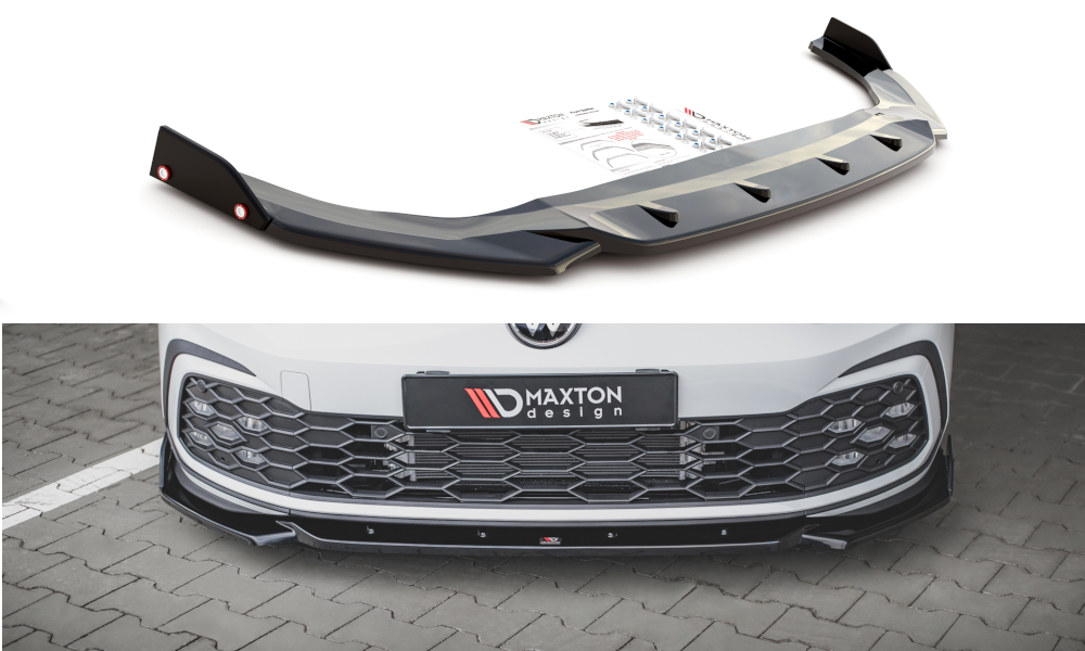 Maxton Front Splitter V.2 VW Golf VIi Gti Facelift - Gloss Black 