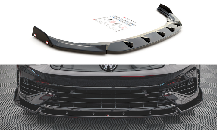 FRONT SPLITTER + FLAPS V.2 VOLKSWAGEN GOLF R MK8