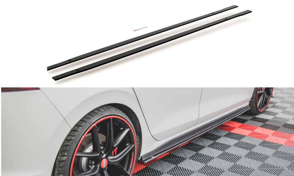 RACING DURABILITY SIDE SKIRTS DIFFUSERS VOLKSWAGEN GOLF 8 GTI / GTI CL –  Maxton Design USA
