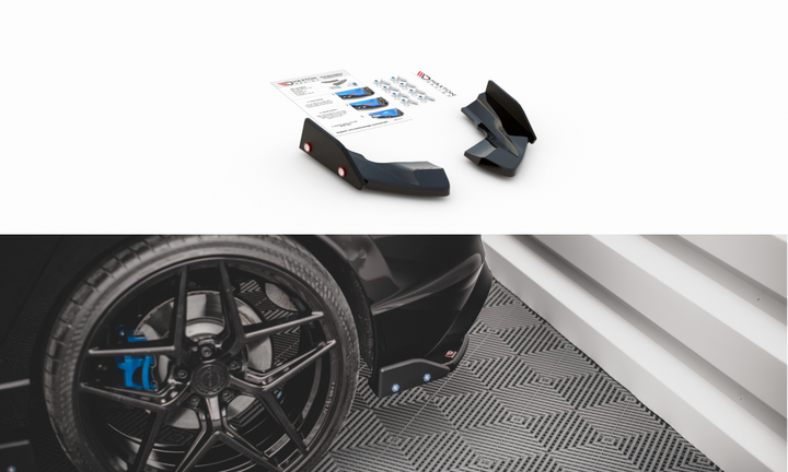 REAR SIDE SPLITTERS + FLAPS V.2 VOLKSWAGEN GOLF R MK8