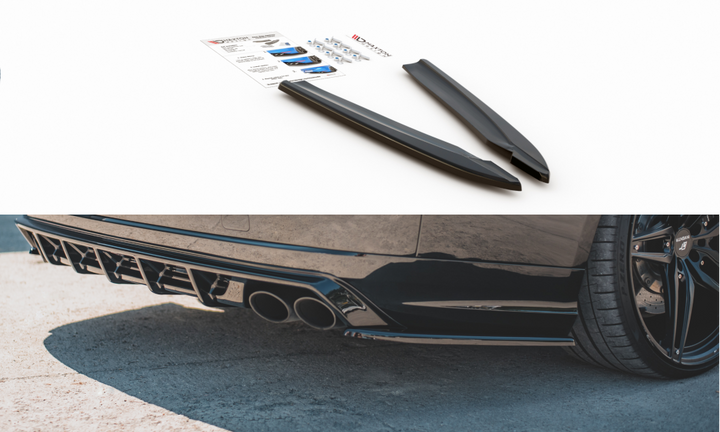 REAR SIDE SPLITTERS V.2 AUDI S8 D4 FACELIFT (set for Maxton valance)