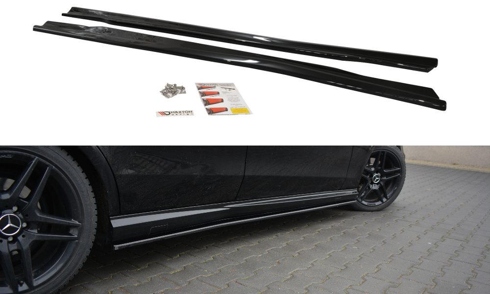 SIDE SKIRTS DIFFUSERS MERCEDES-BENZ AMG C63 W204 FACELIFT Gloss