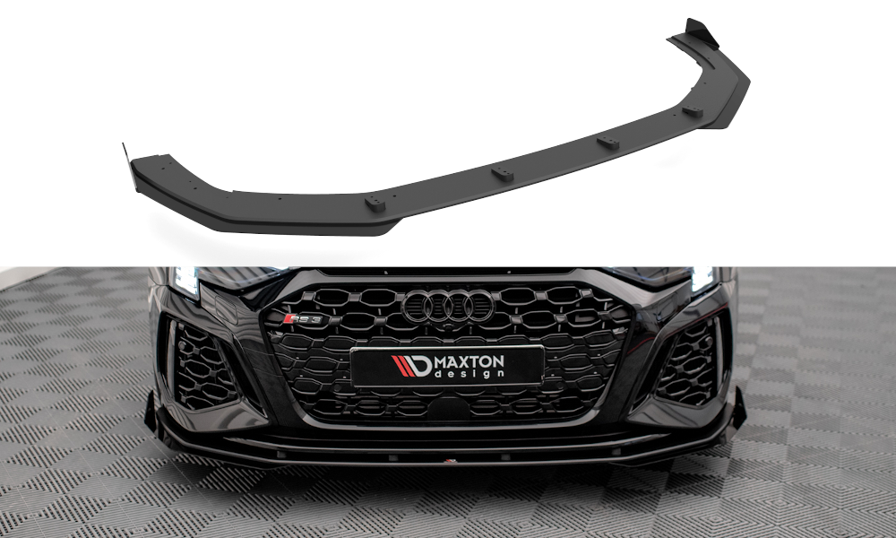 STREET PRO FRONT SPLITTER V.1 + FLAPS AUDI RS3 SPORTBACK / SEDAN STREET PRO FRONT SPLITTER V.1 + FLAPS AUDI RS3 SPORTBACK / SEDAN