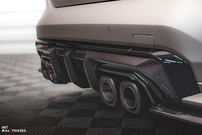 Auspuffspitzen Endrohre Quad für Audi Q7 4M 2015-2019 SQ7 Look Benzin
