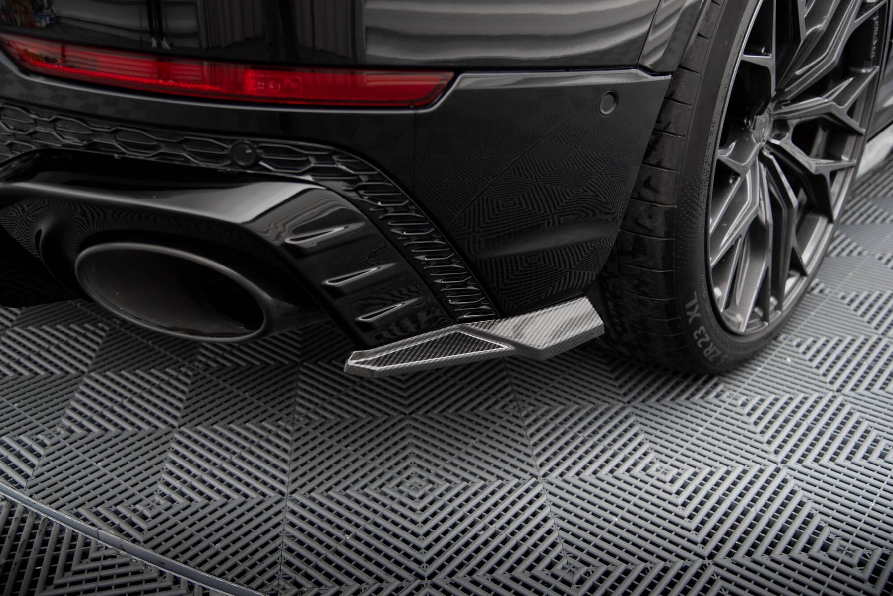 CARBON FIBER REAR SIDE SPLITTERS AUDI RSQ8 MK1 (for valance AU-RSQ8-1 ...