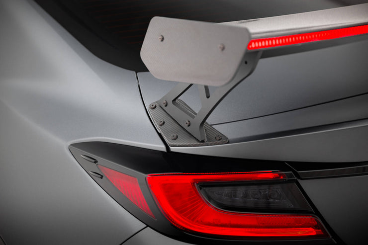 Carbon Spoiler With External Brackets Uprights + LED Toyota GR86