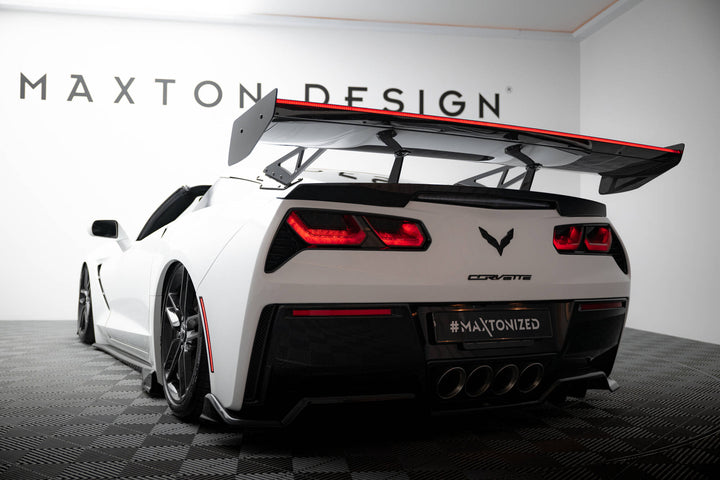 Carbon Spoiler With Upper Swan Mounting + LED Chevrolet Corvette Stingray / Grand Sport C7