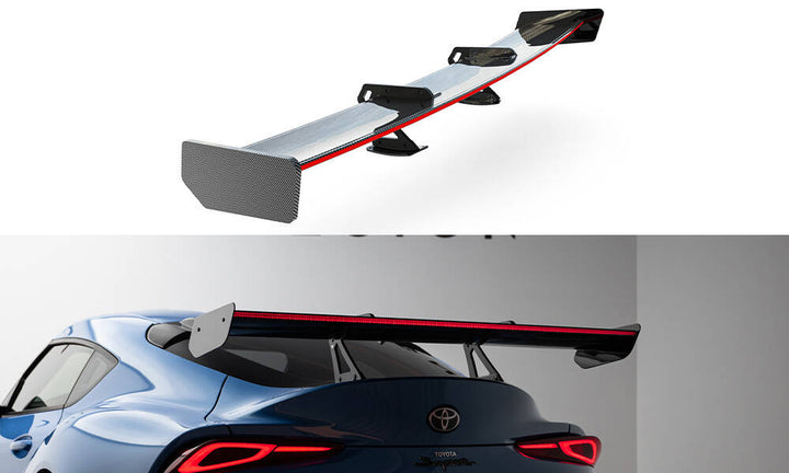 CARBON SPOILER WITH UPPER SWAN MOUNTING + LED TOYOTA SUPRA MK5