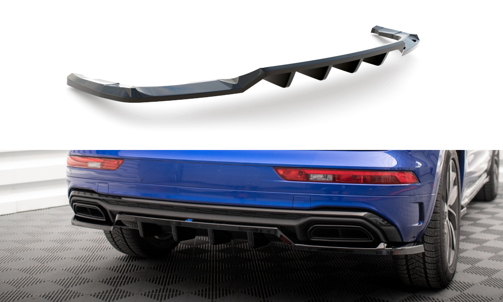 CENTRAL REAR SPLITTER (WITH VERTICAL BARS) AUDI Q5 S-LINE SUV MK2 FACE ...