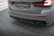 CENTRAL REAR SPLITTER (WITH VERTICAL BARS) BMW 5 G30 / G31 FACELIFT