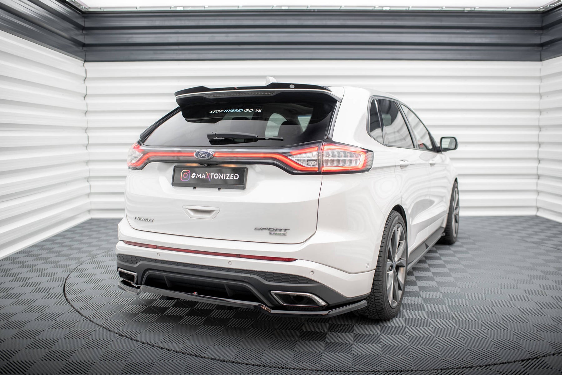 Edge Limited Rear CENTRAL REAR SPLITTER (WITH VERTICAL BARS) FORD EDGE SPORT MK2 – Maxton ...