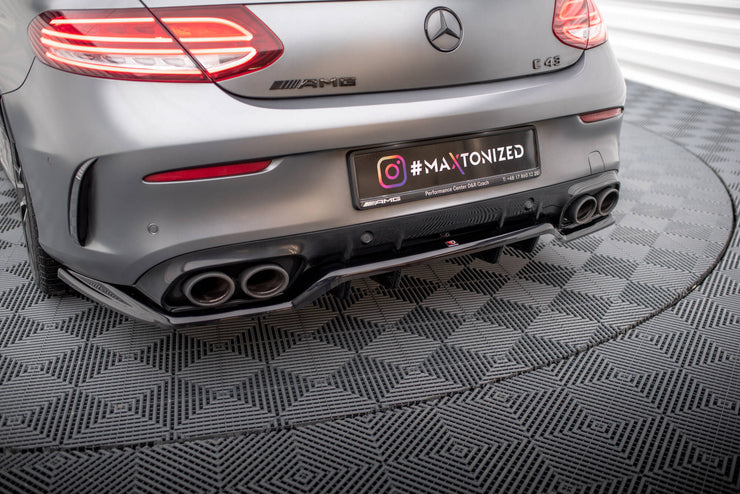 CENTRAL REAR SPLITTER (WITH VERTICAL BARS) MERCEDES-AMG C43 COUPE C205 FACELIFT