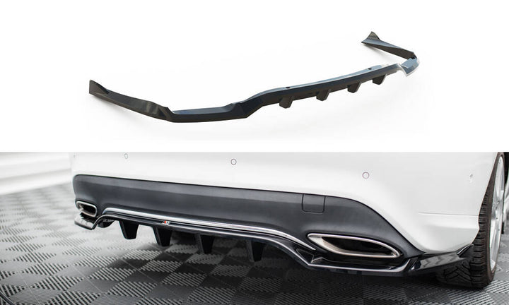 CENTRAL REAR SPLITTER (WITH VERTICAL BARS) MERCEDES-BENZ CLA C117 FACELIFT