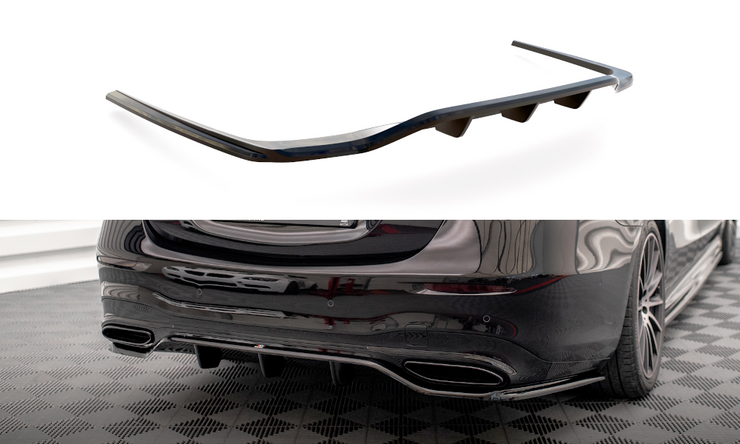 CENTRAL REAR SPLITTER (WITH VERTICAL BARS) MERCEDES-BENZ S AMG-LINE W223