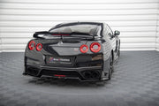 CENTRAL REAR SPLITTER (WITH VERTICAL BARS) NISSAN GTR R35 FACELIFT