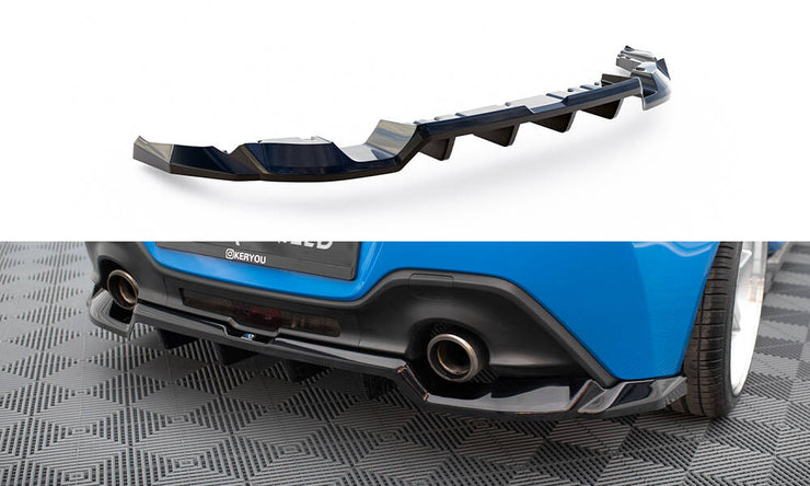 CENTRAL REAR SPLITTER (WITH VERTICAL BARS) V.1 TOYOTA GR86 MK1