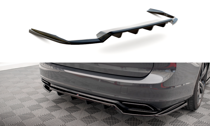 CENTRAL REAR SPLITTER (WITH VERTICAL BARS) VOLVO V90 / S90 R-DESIGN MK2