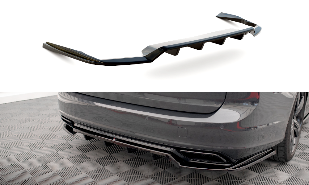 CENTRAL REAR SPLITTER (WITH VERTICAL BARS) VOLVO V90 / S90 R-DESIGN MK ...