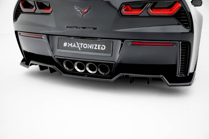 Central Rear Splitter (with vertical bars) suitable for Chevrolet Corvette Z06 C7