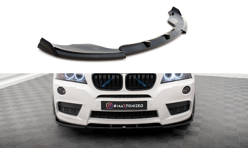 パーツ  X3 F25 Front Splitter SUITABLE FOR BMW X3 M-Pack F25 – Maxton Design USA