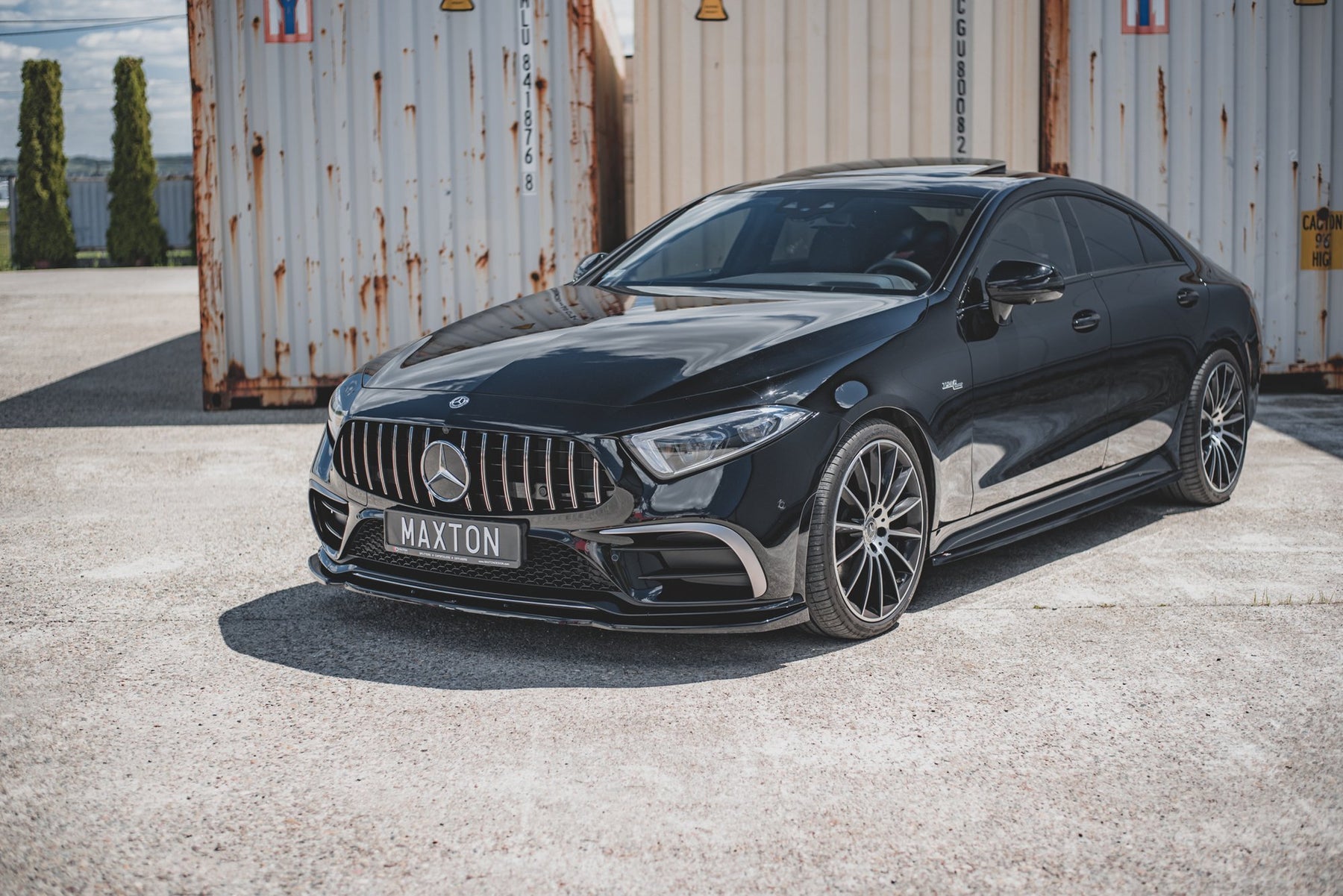 FRONT SPLITTER V 2 MERCEDES BENZ CLS AMG LINE 53AMG C257 Maxton front-splitter-v-2-mercedes-benz-cls-amg-line-53amg-c257-maxton